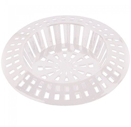 Abflusssieb aus Kunststoff, groß, weiß, für Küche, Badezimmer, Bad, Dusche, Haarverschluss, Lebensmittelabfall, Filter, Waschbecken, 45 mm