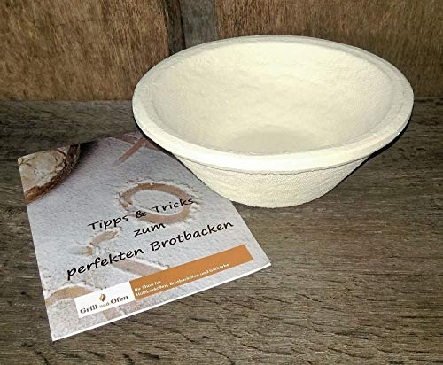Gärkorb Gärkörbchen Holzschliff für 0,75 kg Brote rund glatt, inkl. Info 'perfekt Brotbacken'