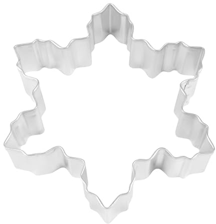 R&M Snowflake 4 Cookie Cutter in Durable, Economical, Tinplated Steel