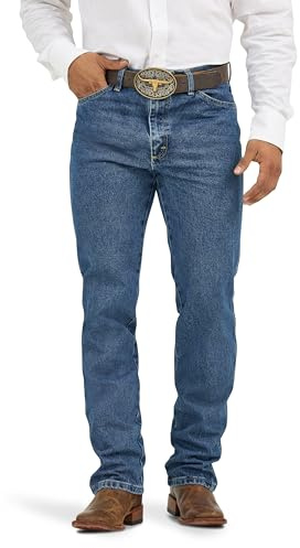 Wrangler Men s George Strait Cowboy Cut Slim Fit Jean, Dark Stone, 33x34
