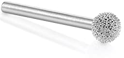Kutzall Original Kugelfräser, 1⁄8 Schaft, grob - Holzbearbeitungsaufsatz für Dremel, Foredom, DeWalt, Milwaukee Werkzeuge. Abrasive Wolframkarbid-Beschichtung, 1⁄4 (6,3 mm) Kopfdurchmesser, S-14-E