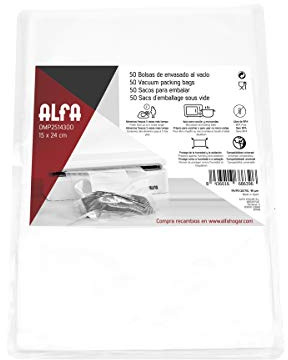 Alfa 0MP2514300 Bolsas para vacío, Plastic, blanco, 15 x 24 cm