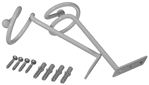 Easy-Shadow - 2 Stück Drapierhaken weiß für Vorhänge Querbehänge - Haken zur Dekoration von Stores inkl. Montagematerial - weiß