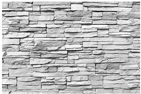 Bilderwelten Steinoptik Fototapete 3D inkl. Kleister 336x225cm - Vliestapete Made in Germany - Steintapete Wohnzimmer - Stein Tapete - Tapete Steinoptik Schlafzimmer, Flur, Küche T_1078