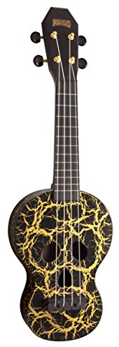 Mahalo Creative Series - Sopran Ukulele - Skull (schwarz/gold), MC1SK bk, Soprano