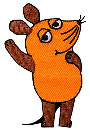 MonoQuick Sendung mit der Maus und dem Elefanten Applikation, Flicken, Aufbügeln, Aufnähen, Iron on Patches (14577 Die Maus)