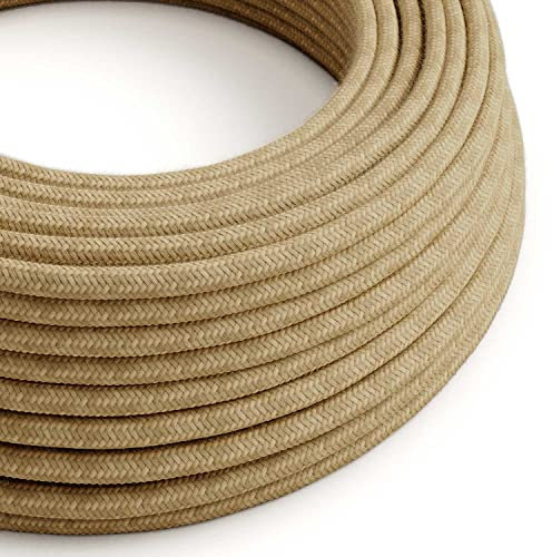 creative cables Câble électrique Rond d'extérieur en Jute SN06 - Compatible avec Le système EIVA IP65-10 Mètres