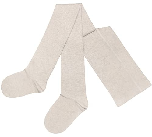 Weri Spezials Damenstrumpfhose Uni Glatte Blickdicht, Baumwolle in mehreren modernen Farben. (46-48, Beige Melange)