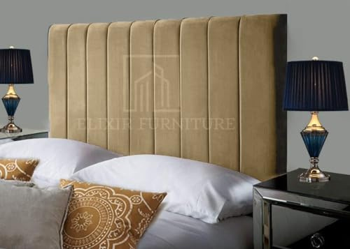 Portland Handmade Headboard Divan Bed Headboard | Plush Velvet Headboards for 4ft6 Double Size Bed | Elegant design with wooden material headboards for beds (Coffee, 4ft6 Double Height-36inch)