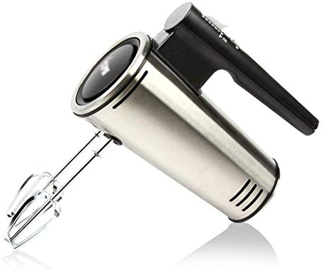 Samnuerly Frusta elettrica, sbattitore Manuale in Acciaio Inossidabile Potente Miscelatore ad Alta Potenza da 300 W Le Uova