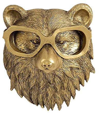 Testa 3D da parete ornamento cervo ornamenti coniglio testa di animale sculture da parete statua arte moderna teste di animali in resina accessori per la casa decorazioni da parete per soggiorno per