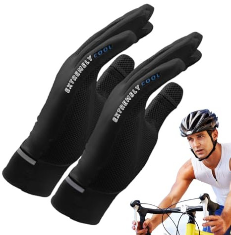 PFRANK UV-Schutz-Handschuhe, fingerlose Handschuhe, UV-Schutz, Sonnenhandschuhe für Damen, Zwei-Finger-Touchscreen, geeignet für Golf, Fitness, Mountainbike, Rennrad