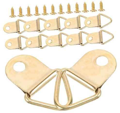 UKCOCO 100sätze Teiliges Metall Bilderrahmenhaken Dreieckiger Schraubhaken Für Bildaufhängung Kunstwerke Wohnraum Büro Schulküche Für Stabile Foto-aufhängung