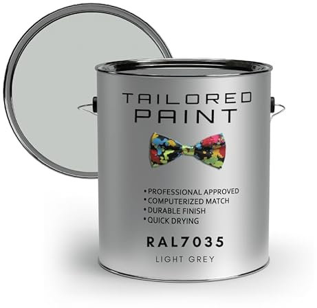 Tailored Paint uPVC Window & Door 1K Paint Brush or Spray On - Gloss Finish - RAL7035, Light Grey - 500ml Tin