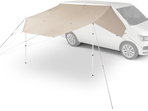 qeedo Motor Tarp TC Baumwoll-Sonnensegel für Bus und Auto mit Kederschiene und Saugnäpfen