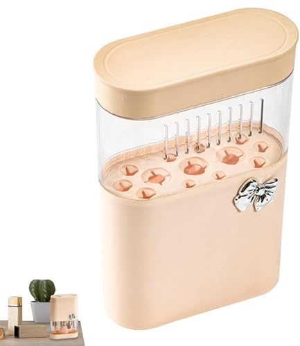 Contenitore per pennelli da trucco, supporto per pennelli da trucco, contenitore multifunzione per pennelli da trucco, coperchio trasparente, organizer per la pulizia degli attrezzi, scaffale per il