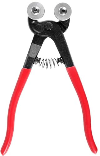Glass Tile Nippers Heavy Duty Mosaic Nippers with Carbide Wheels Portable Tile Cutter Pliers Ceramic Breaking Plier for Cutting