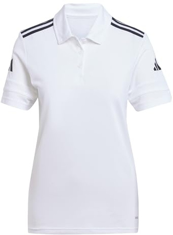 adidas Damen Squadra25 Cotton Polo Shirt, White/Black, XL