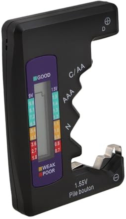 DOITOOL Batterien Prüftester Gerät Batterietester Werkzeug Batterie Messwerkzeug Tragbar Kleiner Batterieprüfer Batteriezubehör Batteriemesswerkzeug Batterieprüfgerät