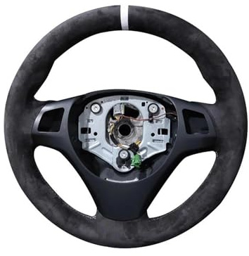 Rattöverdrag För BMW För M3 E90 E91 E92 E93 E87 E81 E82 E88 För X1 Bil Ratt Flätskydd Anpassad Anti-Slip Mocka Bilrattkåpa(Brown Thread)