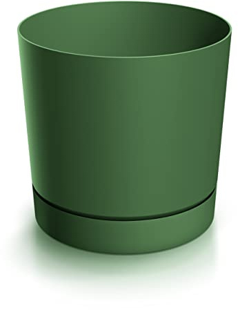 Macetero de 24 cm de diámetro, 23 cm de altura | Maceta de elegante diseño de plástico duradero, resistente a la intemperie y a los rayos UV | Macetas para jardín y decoración de interiores