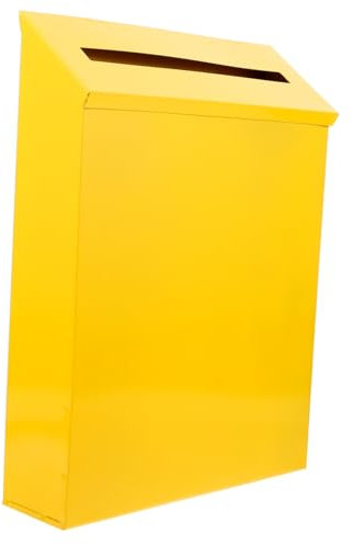 ibasenice Boîte aux Lettres en Fer Vintage Jaune pour Extérieur, Style Rétro Décoration Délicate, pour Maison et Usage Polyvalent