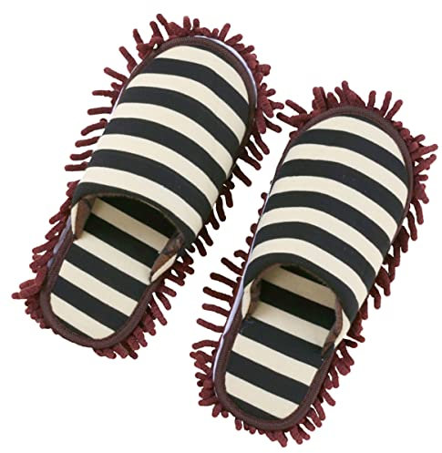 CLISPEED Limpieza De Fundas De Zapatillas Pantuflas De Chenilla para Limpieza De Pisos Fundas para Zapatos De Piso Mopas Creativas Forma De Pantuflas Mopas Multifunción para De para Uso Dom