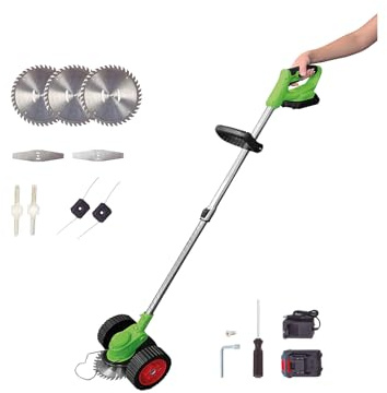 Rotorazer 8in1 Akku Gartengerät Rasentrimmer Set 22-TLG. – Rasenkantenschneider & Freischneider mit 1 Akku, Verstellbarer Schnitttiefe, 7 Präzisionsklingen, Teleskopstange, Gartenpflege