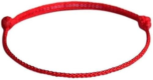 Wyjuan Bracelet rouge simple et fin en cordon rouge - Bijoux tendance - Cadeau d'anniversaire pour femme - Durable