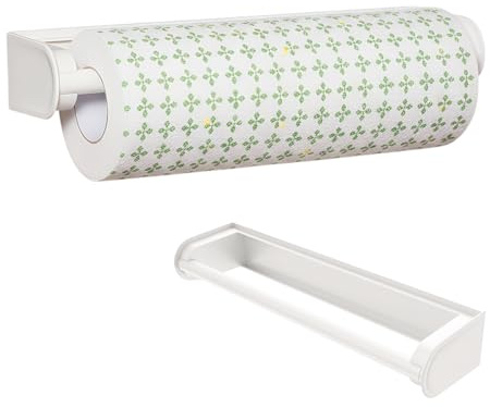 Portasciugamani Di Carta Magnetico,Portarrollos De Papel De Cocina,Porta Rotoli Alluminio E Pellicola, Con Forte Supporto Magnetico,Per Frigorifero,Grill Cucina,Senza Foratura