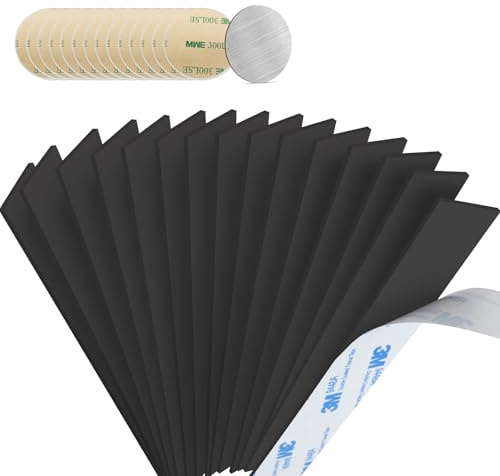 Koxtyzo 15 Pezzi Strisce Magnetiche Autoadesive, Tagliabile Nastro Magnetico Striscia, Magnetica Calamite Adesive con Retro Adesivo per Scaffali Portautensili Frigorifero Cucina