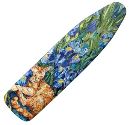 Bügelbrettbezug Braun Katze Grün Bügelbrettbezug 110x30 Elastisch Bezug Bügelbrett Für Schnelles Bügeln Bügeltischbezug Mit Polsterung Ironing Board Cover Hitzeresistent Bügelbrettbezüge