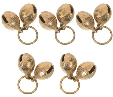 ROMISBABA Hundehalsbandglöckchen Tiger Design Leichtes Katzenhalsband Zubehör mit 20 Kupfernen Glöckchen Selbstgemacht Anhänger für Training und Spaziergänge