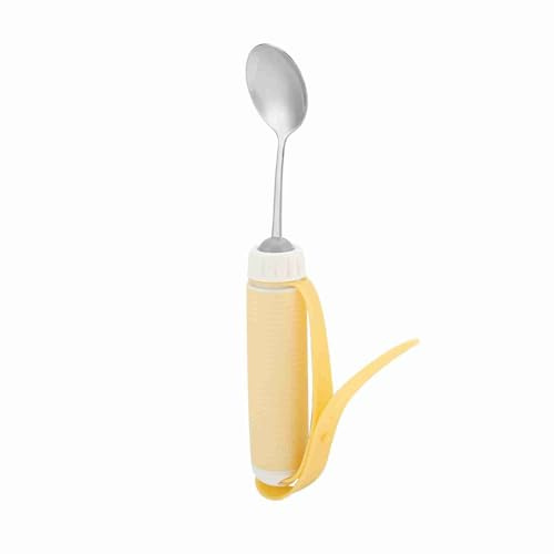 Pongnas Utensilios para Comer Giratorios Flexibles para Pacientes Discapacitados | Juego Ergonómico de Cuchara y Tenedor para Artritis y Personas Mayores (cuchara)