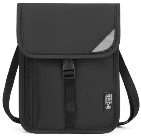 XUZOPIM Portadocumenti Da Collo,Porta Documenti Da Viaggio,Porta Passaporto Da Collos,Portafoglio,Porta Cellulare Da Collo Con Custodie Protettive Rfid,Porta Passaporto Da Blocco Rfid