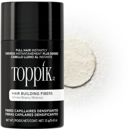 TOPPIK Hair Building Fibers White, 1er Pack (1 x 12 g)