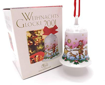 Hutschenreuther - Weihnachtsglocke 2001 - Porzellanglocke - Glocke aus Porzellan - NEU - OVP - 1. Wahl