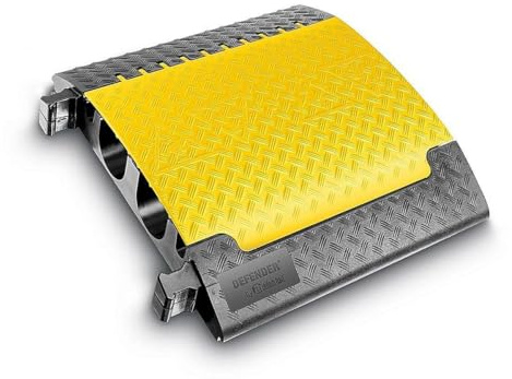 adam hall 85600 Pasacables de Suelo Negro, Amarillo - Protector de Cable (Pasacables de Suelo, Negro, Amarillo, Termoplástico de Poliuretano (TPU), 0,7 m, 783 mm, 13,9 cm)