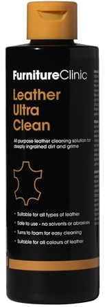 Furniture Clinic Leather Ultra Clean - 250ml - All-Purpose Leather Cleaner - Leather Cleaner for Sofas - Leather Car Interior Cleaner - Deep Cleans All Leather Types and Colours