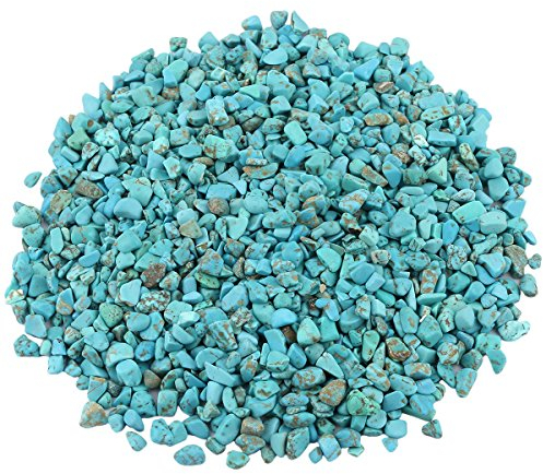 Shanxing 460 Gramm Türkis Mini Edelsteine Trommelsteine Steine Dekosteine Ornamente Größe ca. 1x3mm-5x16 mm