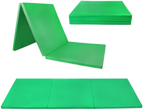ALPIDEX Klappbare Turnmatte 180 x 60 x 3,2 cm Weichbodenmatte Gymnastikmatte Sportmatte, Farbe:grün