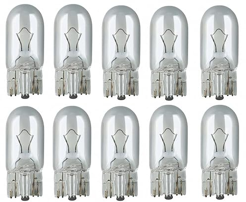 24 Volt - 10 Stück - W5W - T10 - W2,1x9,5d - 5Watt - Nfz LKW Beleuchtung - Glühlampe, Glassockellampe, Glühbirne, Soffitte, Lampen. Mit E-Prüfzeichen. INION