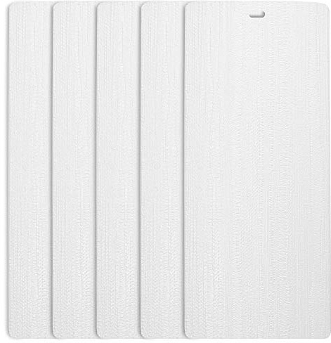 DALIX Arctic White Vertical Blind Texture Slats Sliding Door 82.5 Qty 5 Pack