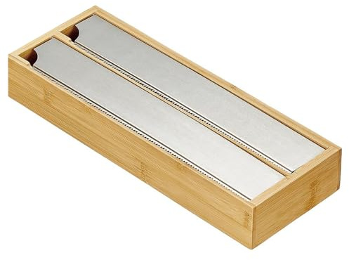 Space Home - Folienspender und Frischhaltefolienspender - Rollenhalter mit Metaldeckel - Folienhalter für Küche - Frischhaltefolie Abroller - Folien