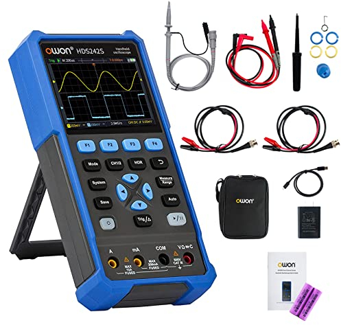 OWON HDS242S Oscilloscopio 3 in 1 Oscilloscopio per PC portatile professionale da 40 MHz, multimetro digitale da 20000 conteggi Display LCD da 3,5 pollici Strumento di test universale