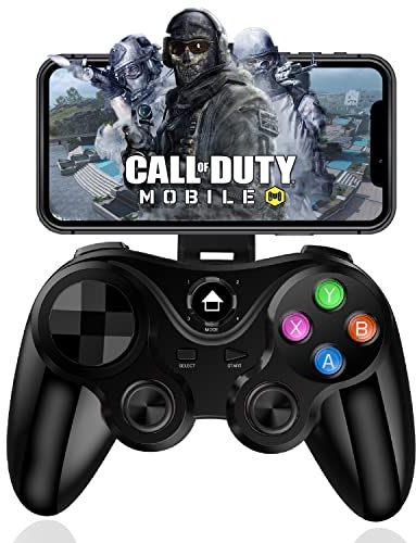 Wireless Controller for iPhone, Megadream MFi Bluetooth Mobile Game Gamepad Joystick for iOS/Android, iPhone 15 14 13/Mini/Pro Max/12/11, for Samsung Galaxy, Nokia, OPPO, Google, Direct Play-Blcak