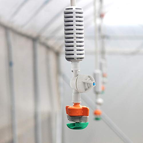 Qcwwy Arroseur Micro-Spray 5pcs Arroseur à Angle D'élévation élevé Raccord Goutte à Goutte Pulvérisateur Buse Rotative pour Connexion Intérieure Blanche 4 7 Tube Capillaire Micro