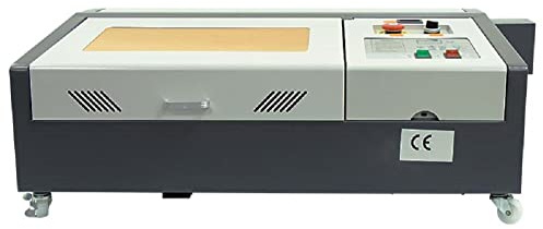 Laser Graviermaschine 50W Laser Cutter Graviermaschine Lasergravur Maschine Laser Engraver CO2 mit USB-Anschluss Gravurbereich 300x200mm 220V Europlug Holz/Papier/Kunststoff/Leder (Grau/Weiß)