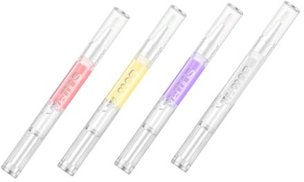 FRCOLOR 4pcs Nail Nourishing Oil Pen Set Lavender and Orange Moisturizing Cuticle Care for Healthy Nails for Manicure and Pedicure