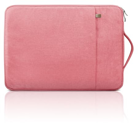 jooeer 11 Pulgadas Funda Portátil Bolsa Ordenador Compatible con 11,6 Chromebook Tablet, Sleeve PC Acolchada Fina de Poliéster Impermeable con Asa Bolsillo, Rosado